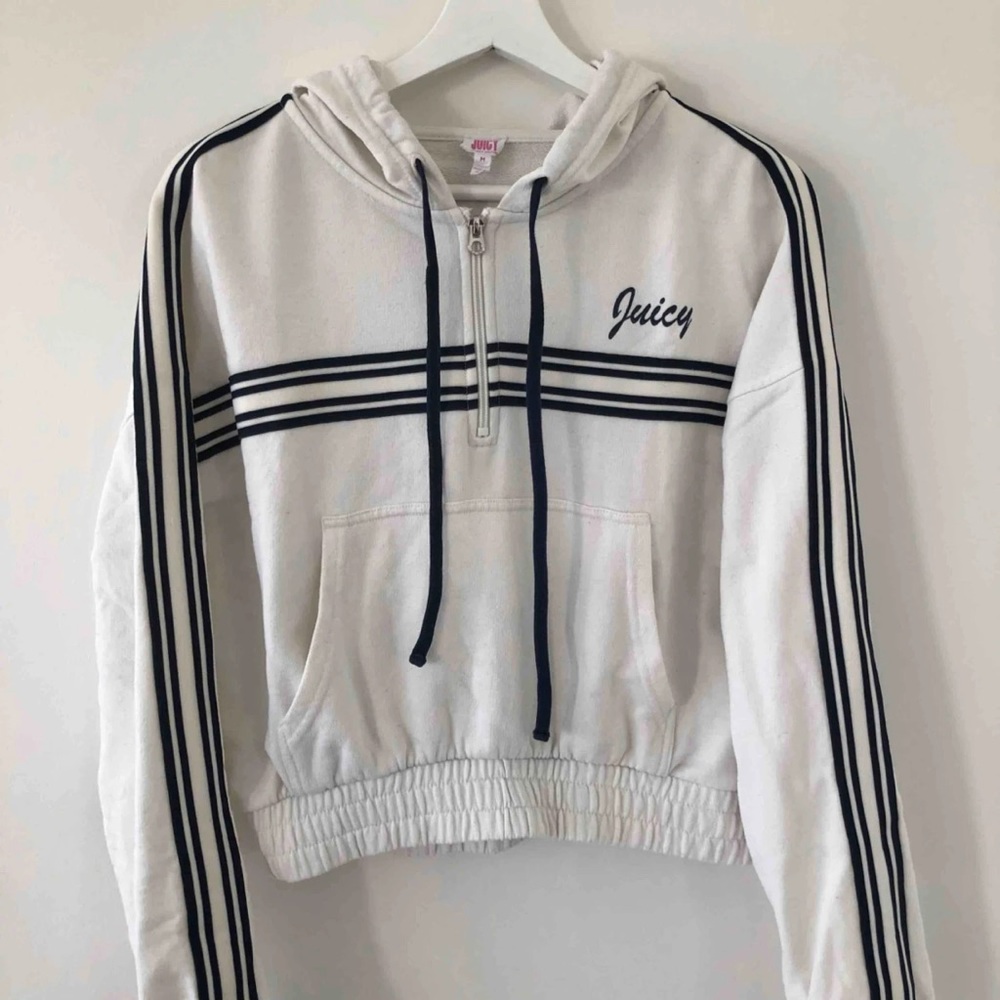 Vintage Juicy Couture White Pullover with Black Accents